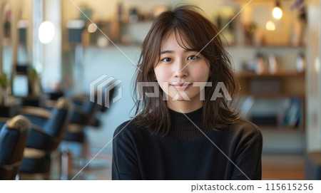young woman in the beauty salon young woman in the beauty salon 115615256