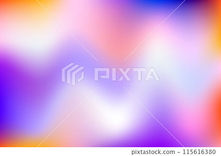 Abstract color gradient background. Liquid mesh wavy blurred texture. Bright vector multicolor dynamic design. Modern smooth iridescent futuristic backdrop. 115616380