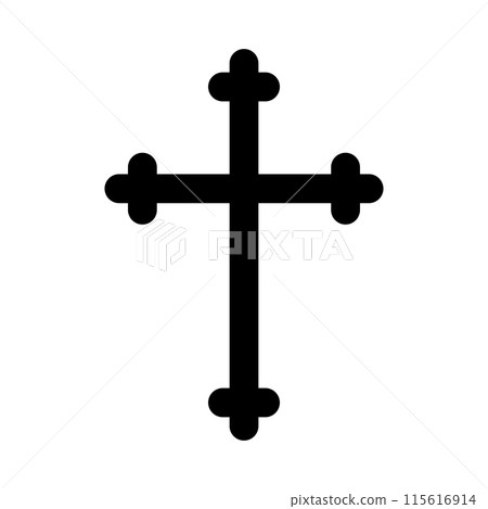 Simple cross icon, Christian cross symbol Simple cross icon, Christian cross symbol 115616914