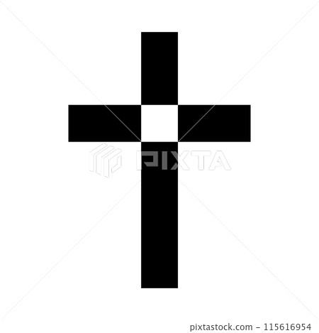 Simple cross icon, Christian cross symbol Simple cross icon, Christian cross symbol 115616954