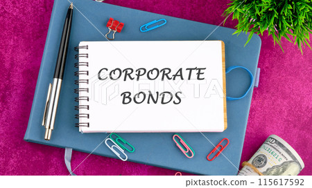 Business concept. The inscription CORPORATE BONDS 115617592