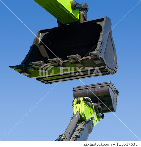 Scoop and hydraulic arm of an excavator Scoop and hydraulic arm of an excavator 115617633