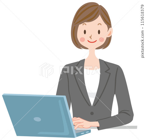 Young woman working in the office, new employee Young woman working in the office, new employee 115618379