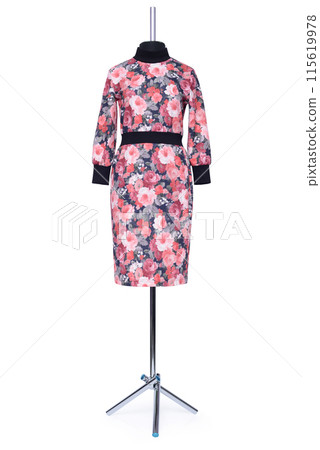 Women's and men's clothing on a mannequin 115619978