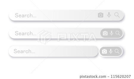 Search bar for user interface, design and website. Search address and navigation bar icon. Collection of search form templates for websites 115620207