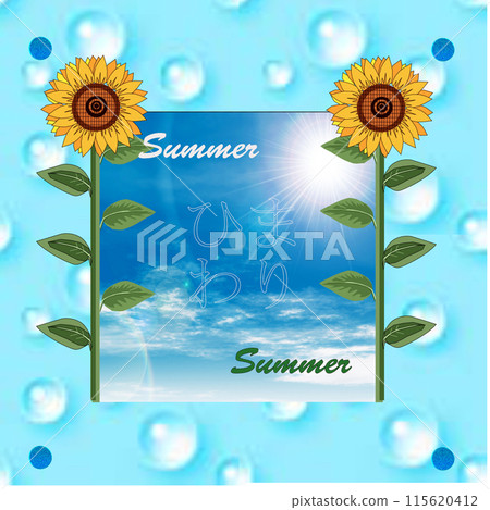 I tried drawing a summer flower, a sunflower, in my own original way. I tried drawing a summer flower, a sunflower, in my own original way. 115620412
