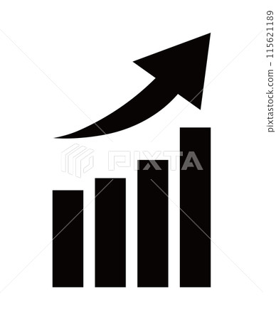 圖表和箭頭插圖說明了商業形象 圖表和箭頭插圖說明了商業形象 115621189