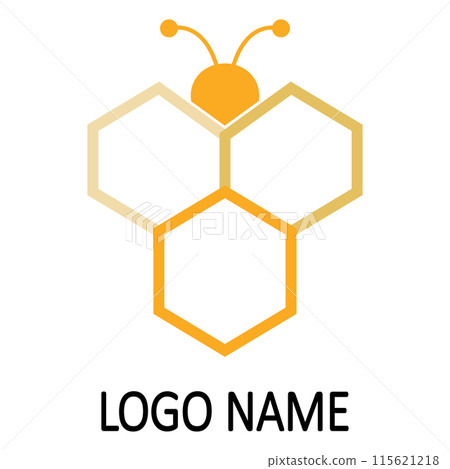 bee logo illustrations design icon 115621218