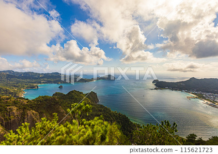Spectacular view from the summit of Mount Asahi, Chichijima, Ogasawara Islands Spectacular view from the summit of Mount Asahi, Chichijima, Ogasawara Islands 115621723