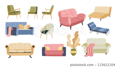 Stylish Sofas and Chairs Collection 115622104