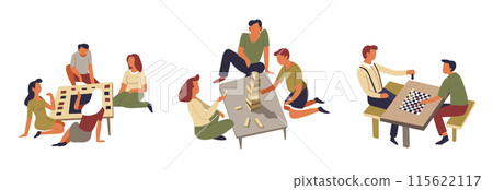 Board Games with Friends vector 115622117
