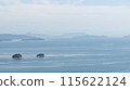 The blue sea and blue sky of the Seto Inland Sea 115622124