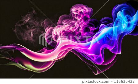 Smok texture of trendy abstract background. Creative flowing dynamic smoky wave. 115623422
