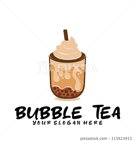 Bubble drink tea logo icon. Bubble drink tea logo icon. 115623913