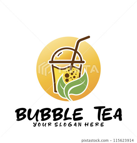 Bubble drink tea logo icon. Bubble drink tea logo icon. 115623914