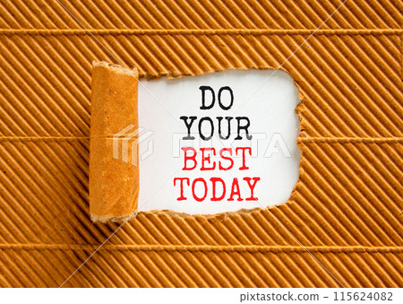 Do your best today symbol. Concept words Do your best today on beautiful white paper. Beautiful brown background. Business motivational do your best today concept. Copy space. Do your best today symbol. Concept words Do your best today on beautiful white paper. Beautiful brown background. Business motivational do your best today concept. Copy space. 115624082