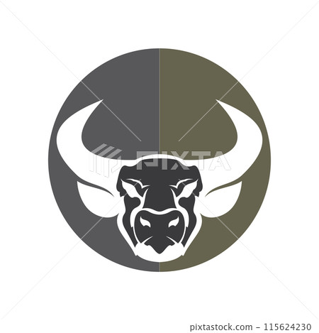 abstract bull logo vector illustrations design icon logo 115624230