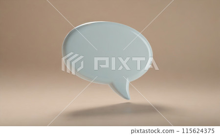 Bubble message, 3d online chat with speech or talk object for social media post. 115624375