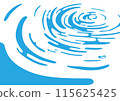 The ripples of water spreading 115625425