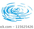The spreading of ripples in water 115625426