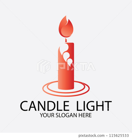 Romantic candlelight icon logo 115625533