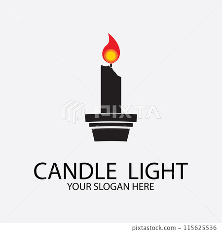 Romantic candlelight icon logo Romantic candlelight icon logo 115625536