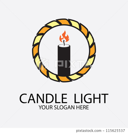 Romantic candlelight icon logo Romantic candlelight icon logo 115625537