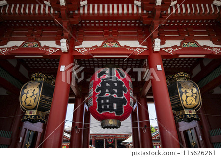 淺草寺寶門 (仁王門) 古船町大燈籠 東京都台東區淺草 淺草寺寶門 (仁王門) 古船町大燈籠 東京都台東區淺草 115626261