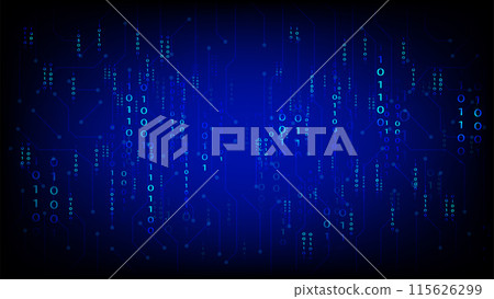 abstract background binary with a number digital for background hitech technology 115626299