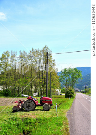 [岐阜縣]新綠季節的中津川市鹿島風景 115626448