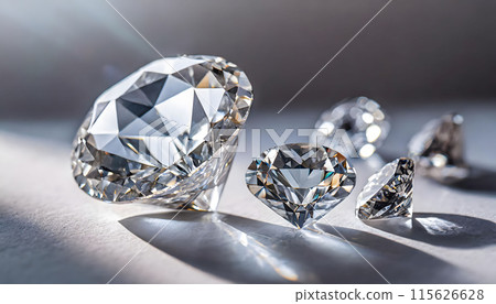 Group of Diamonds on Table. Generative AI Group of Diamonds on Table. Generative AI 115626628