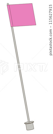 red golf flag color vector illustration 115627915