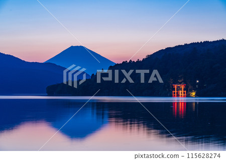 （神奈川縣）從元箱根眺望富士山的夜景 115628274