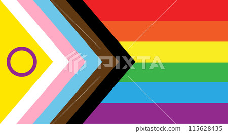 Vector flat new lgbtq flag 115628435