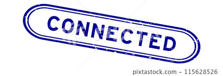 Grunge blue connected word rubber seal stamp on white background Grunge blue connected word rubber seal stamp on white background 115628526