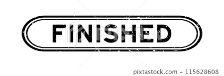 Grunge black finished word rubber seal stamp on white background 115628608