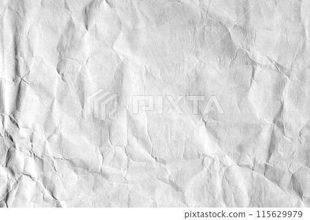 White macro crumpled bumpy paper texture 115629979