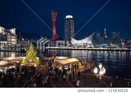 Harborland night view: Christmas market 115630026