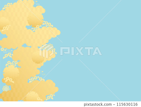 背景素材-日式牽牛花2022-39向量 115630116