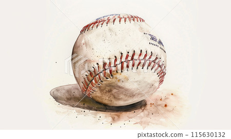 Baseball ball watercolor 115630132