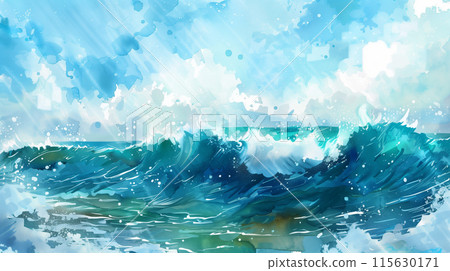 海的水彩 海的水彩 115630171