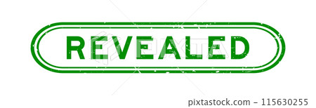 Grunge green revealed word rubber seal stamp on white background Grunge green revealed word rubber seal stamp on white background 115630255