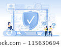 Safety and security technology. Protect personal detail and access account by enter password, fingerprint scanning, sensitive data from cyber attack and other form of online threat.  115630694