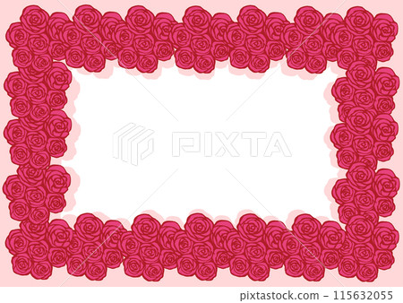 Gorgeous rose frame illustration Gorgeous rose frame illustration 115632055