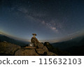 The Milky Way behind Mount Ishizuchi's Tengudake 115632103