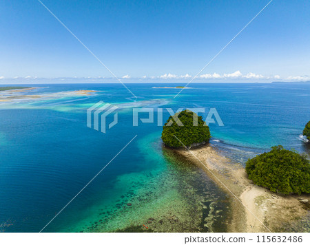 Boslon Island of Britania Islands. Surigao del Sur. Mindanao, Philippines. 115632486