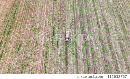 Agricultural Fileds aerial view Thailand countryside	 115632767
