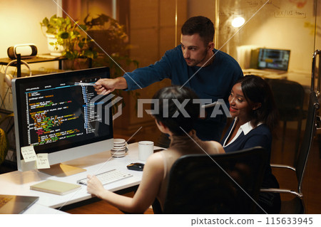 Developer Explaining Details in Code Developer Explaining Details in Code 115633945