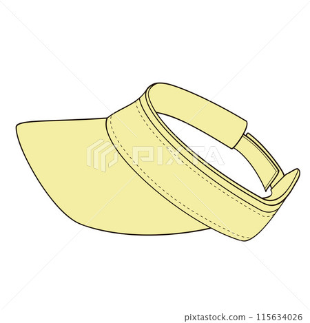 yellow sun visor for golf players 115634026