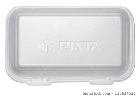 Disposable tableware with lid for hot food on isolated background Disposable tableware with lid for hot food on isolated background 115634522